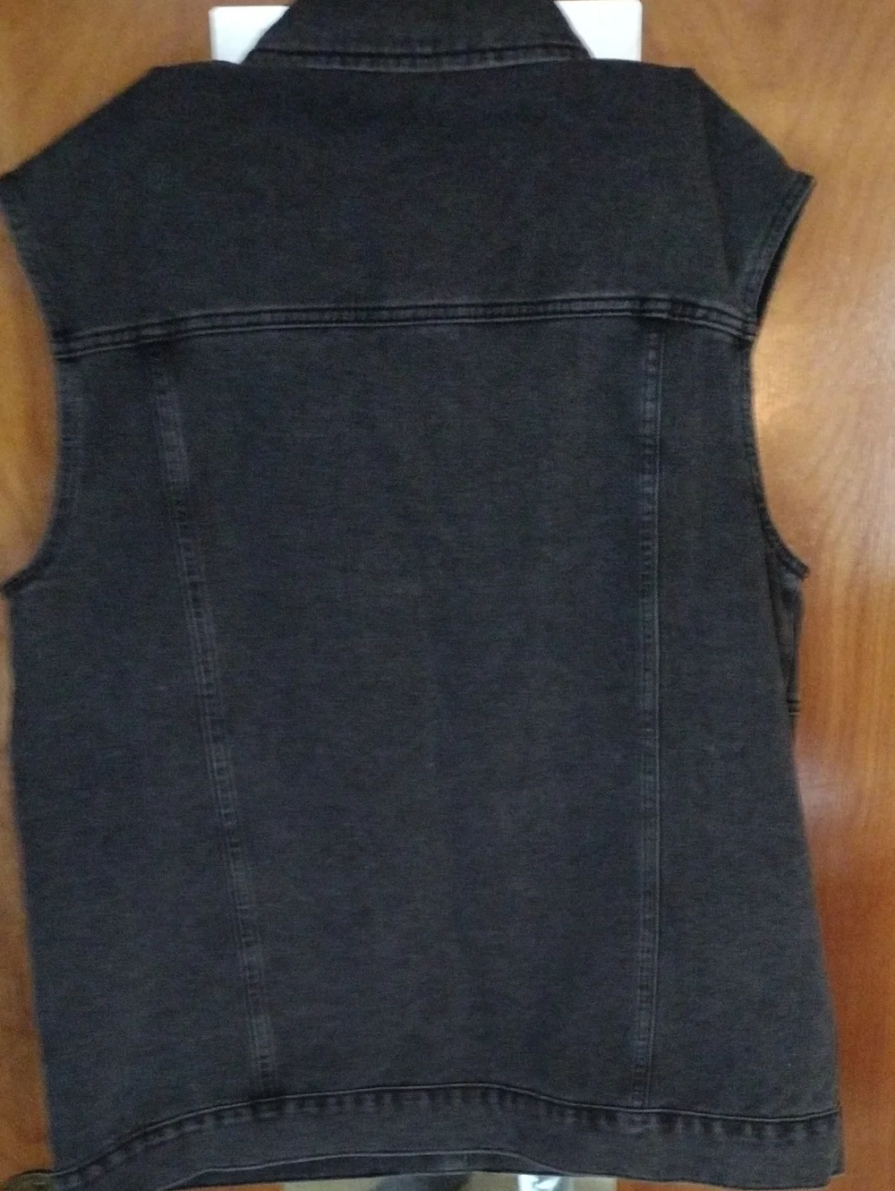 Unbranded Black Denim Vest with Front Pockets